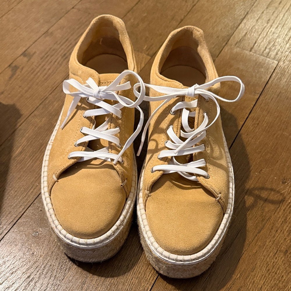 rag & bone Tan Platform Lace-Up Sneakers